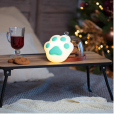 Силиконовый ночник Кошачья лапа бирюзовый NEON-NIGHT