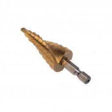 Сверло по металлу ступенчатое ТИТАН 4,0-20,0мм, 76мм, 65 HRC, Р6М5 TiN KRANZ