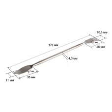 Спуджер металлический широкий (лопатка двухсторонняя) 170мм REXANT
