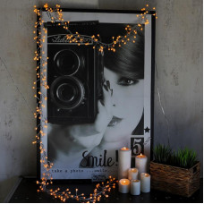 Гирлянда Мишура LED 3 м прозрачный ПВХ, 288 диодов, цвет желтый