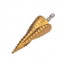 Сверло по металлу ступенчатое ТИТАН 4,0-32,0мм, 102мм, 65 HRC, Р6М5 TiN KRANZ