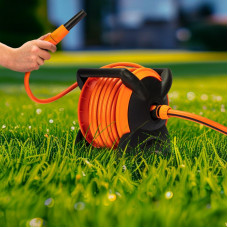 Катушка со шлангом 1/2' 15м, 3 коннектора, 1 распылитель ЧЕТЫРЕ СЕЗОНА