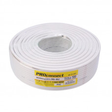 Кабель коаксиальный RG-6U, 75Ом, CCS/Al/Al, 32%, 100м, INDOOR, белый PROconnect Light