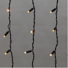 Гирлянда светодиодная Бахрома (Айсикл) 4,8х0,6м 176 LED ЖЕЛТЫЙ черный ПВХ IP65 постоянное свечение 230В нужен блок 303-500 NEON-NIGHT