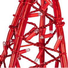 Светодиодная фигура Звезда 80 см, 160 светодиодов, с трубой и подвесом, цвет свечения красный NEON-NIGHT