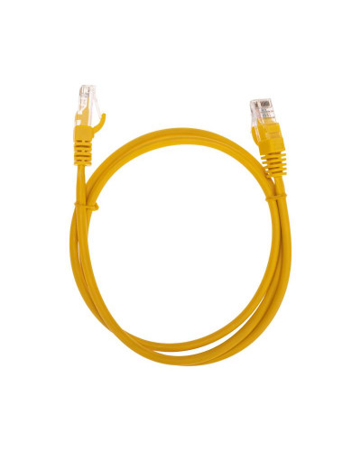 Патч-корд U/UTP, CAT 5e, RJ45-RJ45, 26AWG, LSZH, желтый, 1м REXANT