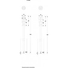 Соединительный кабель (5pin) герметичный (IP67) 5х0.5мм²  белый  REXANT