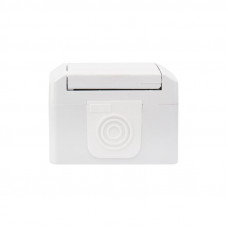 Розетка одноместная (керамика) INDUSTRIAL IP54 с/з, о/у, белая KRANZ