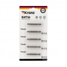 Бита PZ 2x50 мм для шуруповерта сталь S2 5 шт. (лента) Kranz