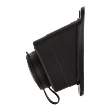 Розетка влагозащищенная угловая с крышкой 1 гнездо, 2Р+РЕ, 230В, с/3, 16А, IP44, каучук, черная PROconnect