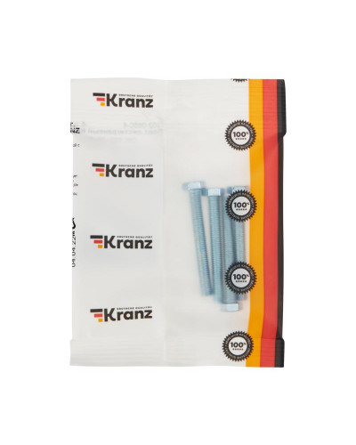 Болт шестигранный DIN 933, 6,0х50мм, пакет (4 шт/уп) KRANZ