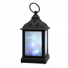 Декоративный фонарь 11х11х22,5 см, черный корпус, цвет свечения RGB с эффектом мерцания NEON-NIGHT