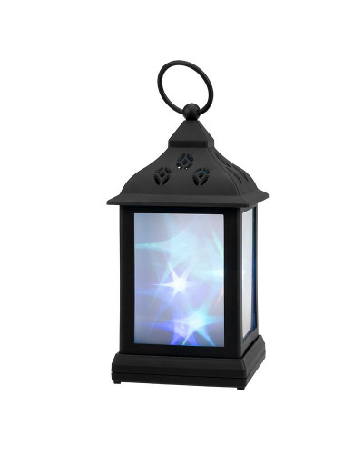 Декоративный фонарь 11х11х22,5 см, черный корпус, цвет свечения RGB с эффектом мерцания NEON-NIGHT