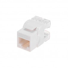 Модуль Keystone Jack RJ-45(8P8C), UTP неэкранированный, CAT 5e, тип 180 градусов, белый REXANT PRO
