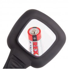 Лупа ручная, увеличение 2х/6х, ø90мм, с подсветкой, черная REXANT