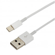 Кабель USB-A – Lightning для Apple, 2,4А, 1м, ПВХ, белый REXANT