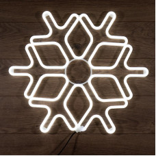 Фигура Снежинка из гибкого неона, 60х60 см, цвет свечения белый NEON-NIGHT