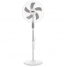 Вентилятор напольный белый/серый 40 Вт, 5 лопастей, подставка круглая, механическое управление